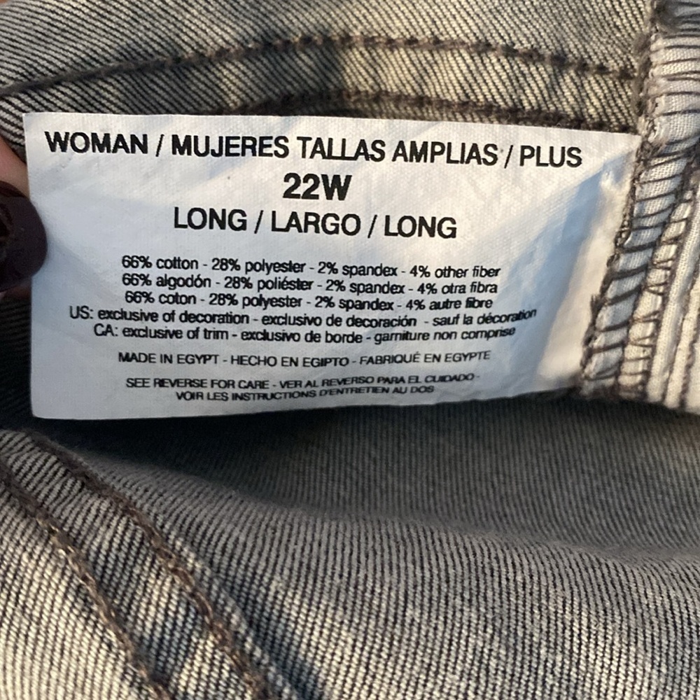 Gloria Vanderbilt Amanda jeans, size 22 long, NEW! - Picture 7 of 7